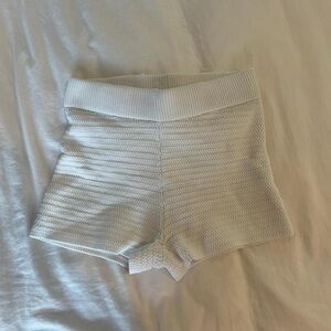 white crochet shorts